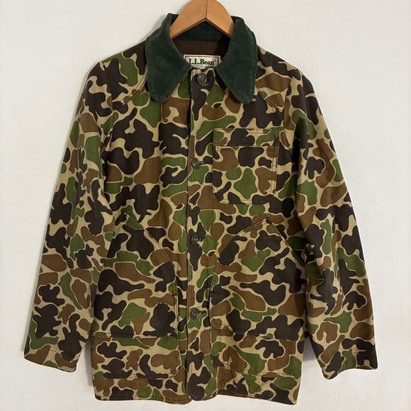 L.L. Bean Other - Vintage LL Bean Duck Hunter Jacket Men's Size 32 Camo Slant Pocket Gorpcore